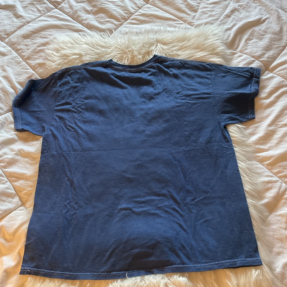 NIRVANA VINTAGE STYLE T-SHIRT Blue Distressed Dyed 90s Grunge Rock Band - Picture 4 of 5